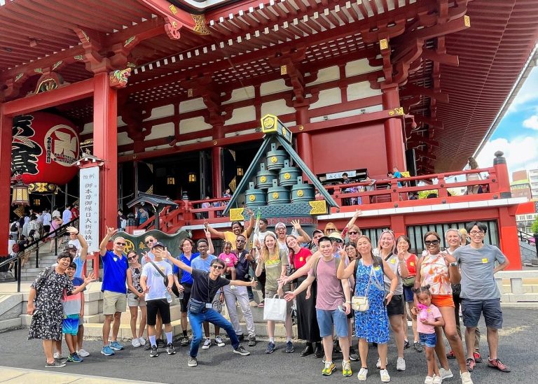 people outside of sensoji temple