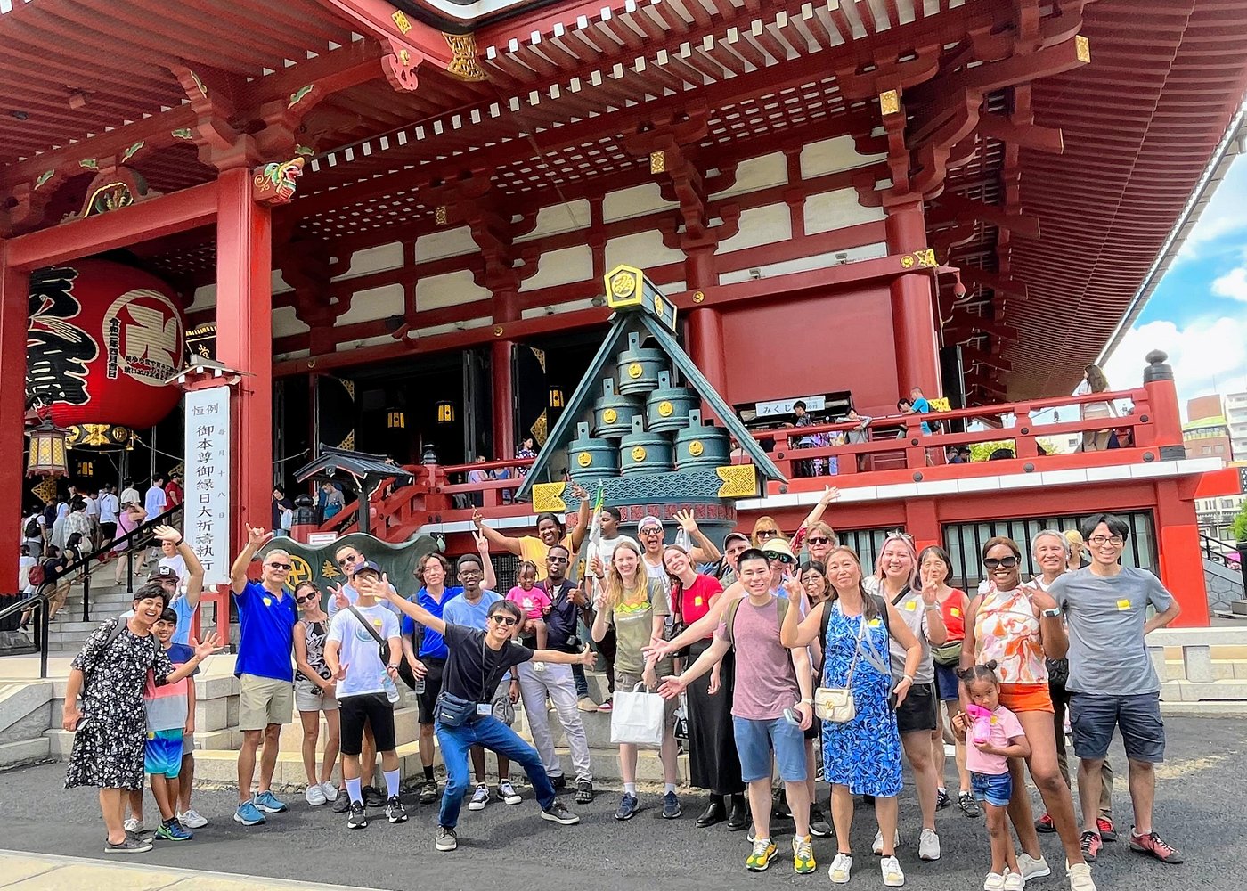 people outside of sensoji temple